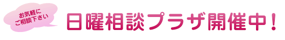 日曜相談プラザ開催中