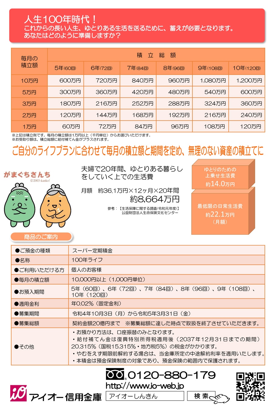 100年ライフ定期積金